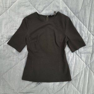 Theory Black Peplum Top (S)